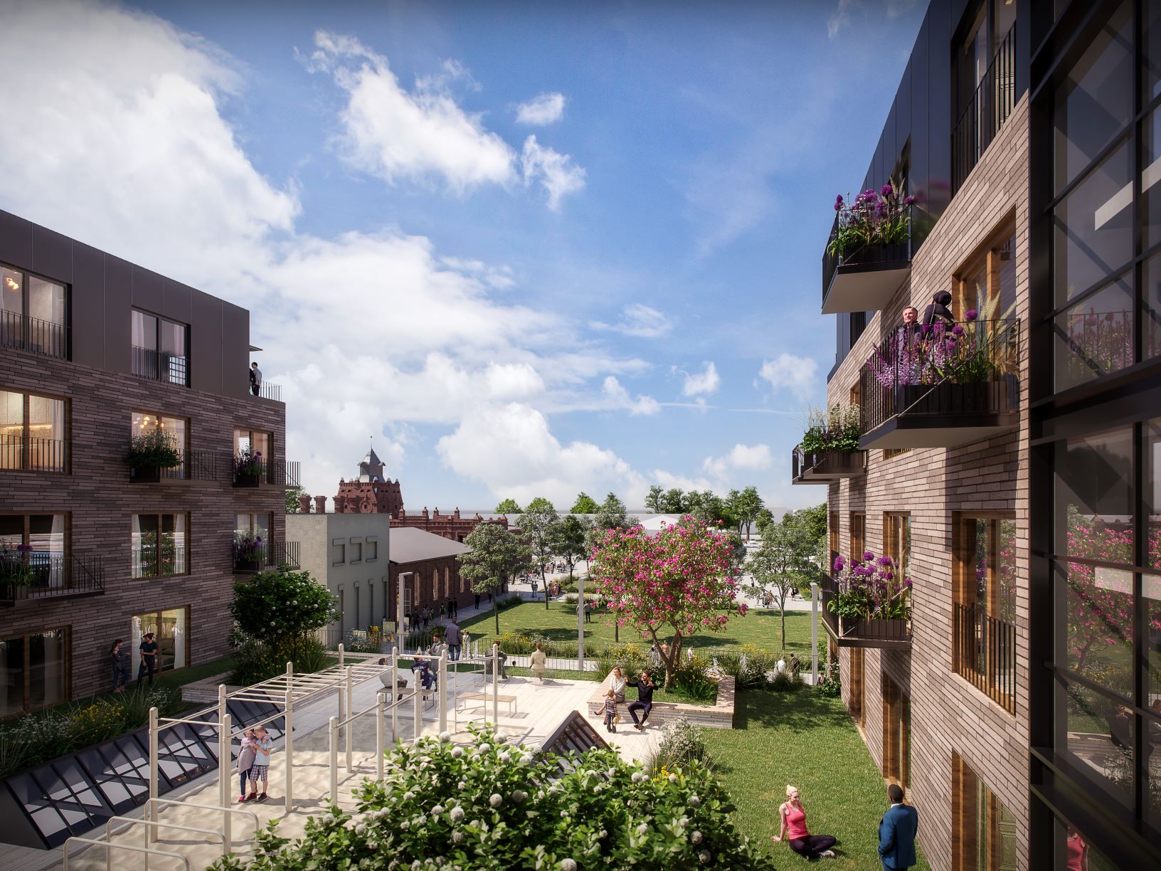 „Rezidence Stodolní" jako živé a přívětivé bydlení. Vizualizace: Bogle Architects